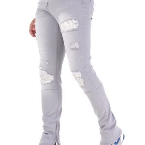 Flared Stretch Jeans Met Ritssluiting-Lisbon