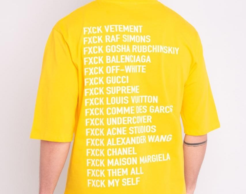 Heren T-shirt-yellow