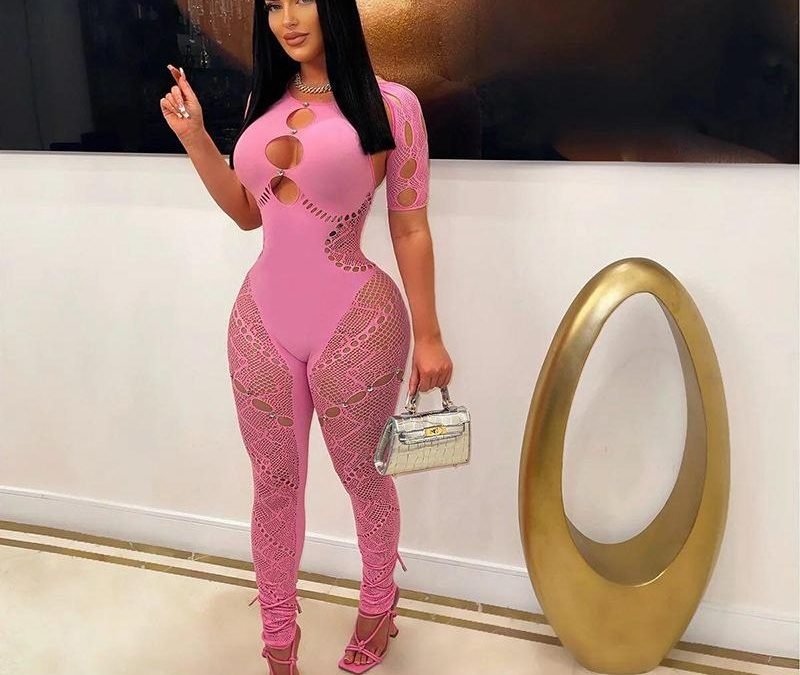 Woman Pink Dress