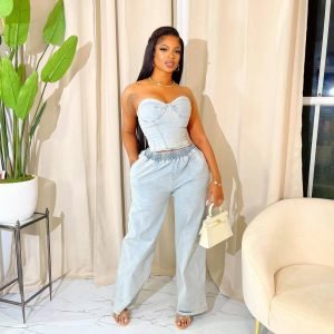 Woman two piece set Jeans
