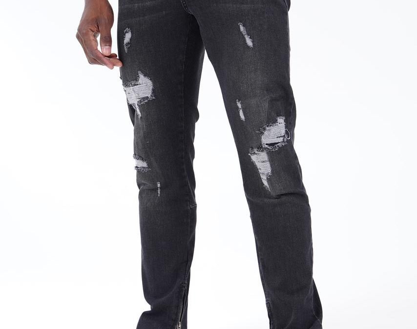 Flared Stretch Jeans Met Ritssluiting – Yorkton